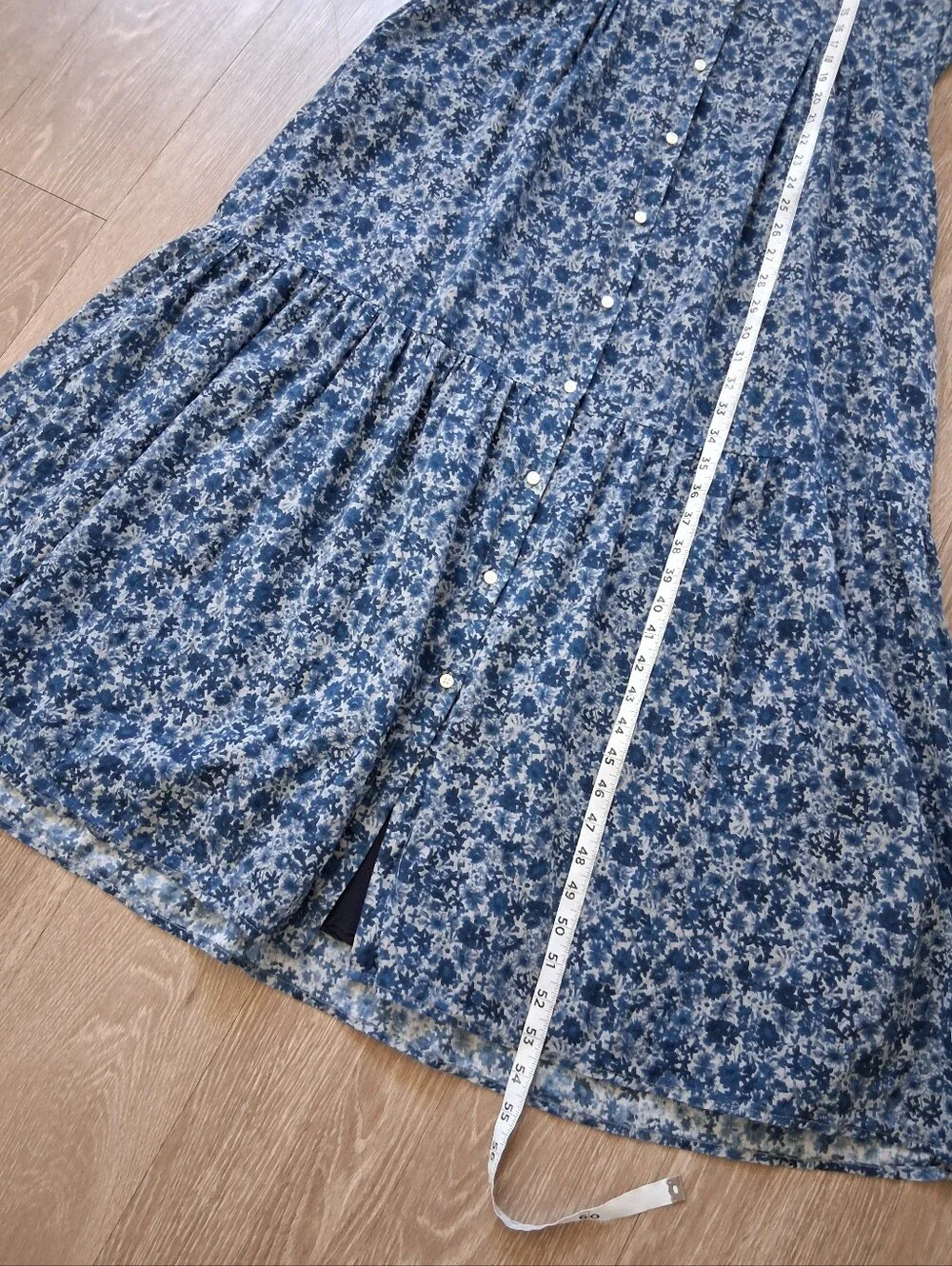 Trovata Birds Of Paradis Mamie Long Maxi Dress Indigo Floral - Picture 14 of 15